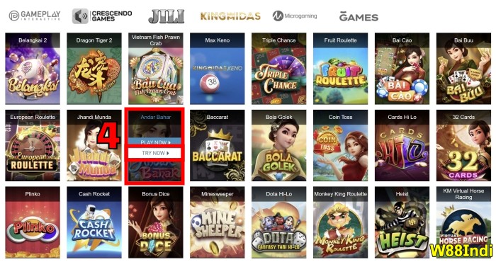 Andar Bahar delphone guide page PH0  BAR 